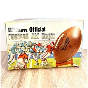 Wilson Official Football AM Radio Vintage Brown Plastic READ Non Working